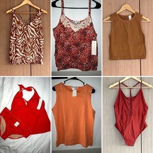 Bundle of women's fall orange clothes